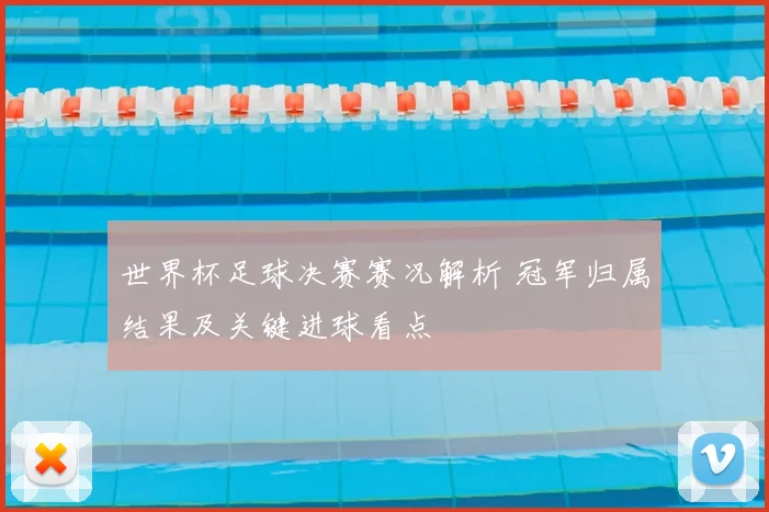 世界杯足球决赛赛况解析 冠军归属结果及关键进球看点