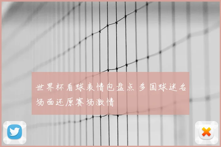 世界杯看球表情包盘点 多国球迷名场面还原赛场激情